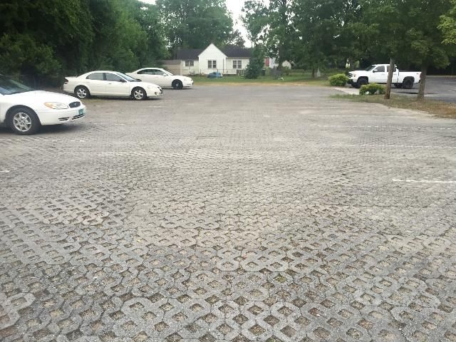 Figure 4. CGP with sand-filled voids used for a parking lot. This lot has functioned for over 20 years.