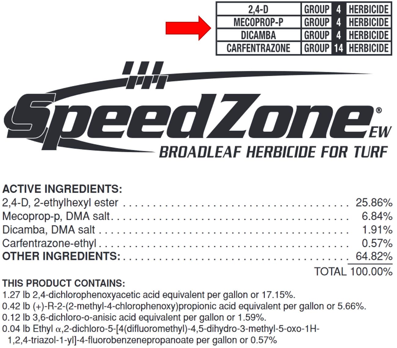 Example of an herbicide product label with an icon indicating the herbicides’ mechanism of action (MoA) classification in Weed Science Society of America (WSSA) and Herbicide Resistance Action Committee (HRAC) harmonized system.