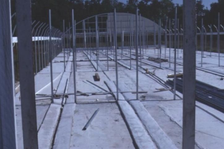 Figure 4. Construction of leachate collection system in a new greenhouse