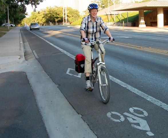 Figure 4. Providing safe conditions for cyclists and pedestrians encourages alternative transportation use.