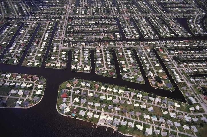 Figure 1. Urban sprawl is characterized by unmanaged, widespread growth. It is not only unattractive to most people, it is also not sustainable.