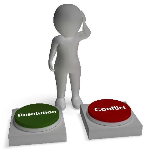 Figure 2. Parents and teachers can offer choices that lead to conflict resolution.