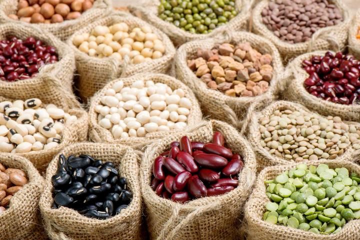 Figure 2. Dried beans, peas, lentils, and nuts are all good sources of folate.