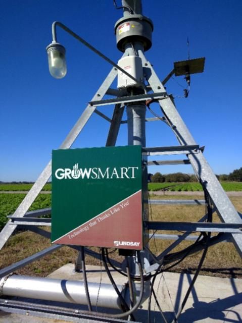 Figure 1. The head of a center-pivot irrigation system used for fertigation in southwest Florida.