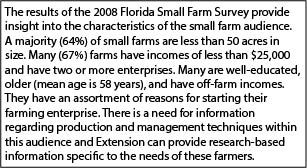 Figure 2a. Sample narrative for a small farm Extension plan of work.
