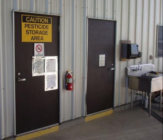 Figure 1. Designate a separate facility for storing pesticides.