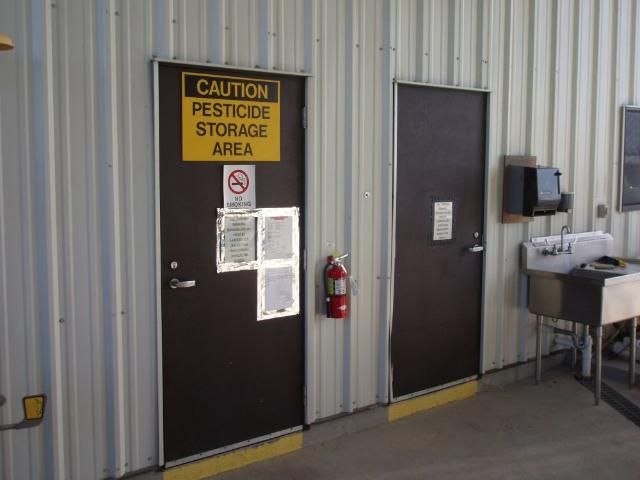 Figure 2. Example of a secure, well-marked storage facility.
