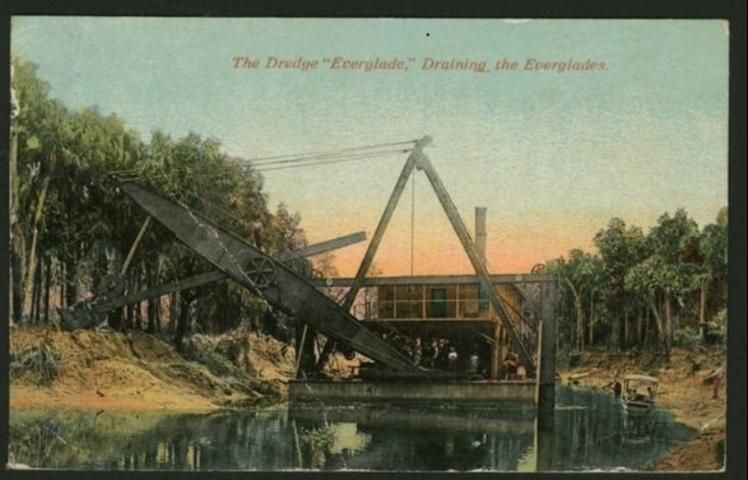 Figure 3. The dredge Everglade draining the Everglades, Florida. Palatka, Fla., ca. 1910.