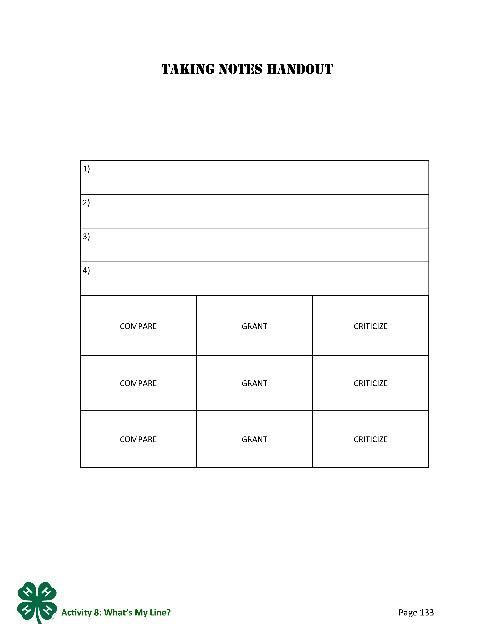 PDF p. 133 Taking Notes Handout.