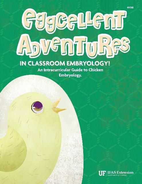 Figure 1. Cover art: 4H-368: Eggcellent Adventures in Classroom Embryology curriculum (88 pp., 7 MB pdf)