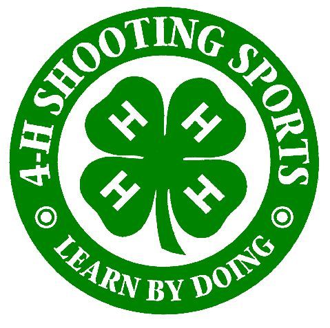 Logo: 4-H Shooting Sports: Learning by doing.