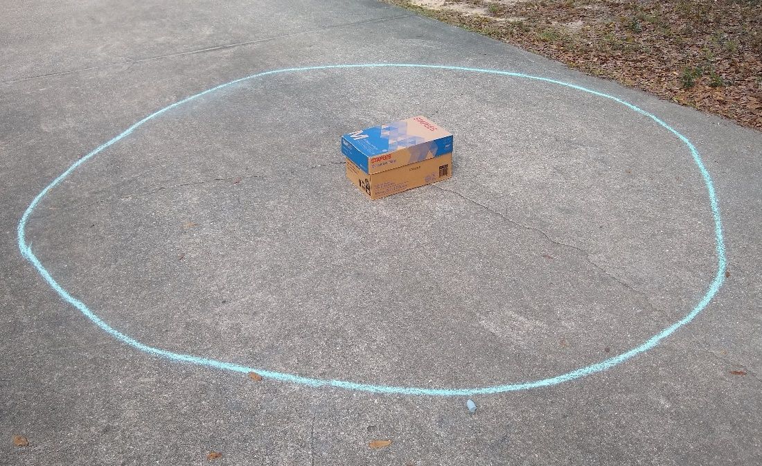 Figure 24 A circle with the “hive” placed in the middle.