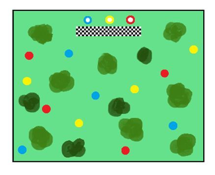 Figure 14 Example of Nectar Foraging Race set up outside.