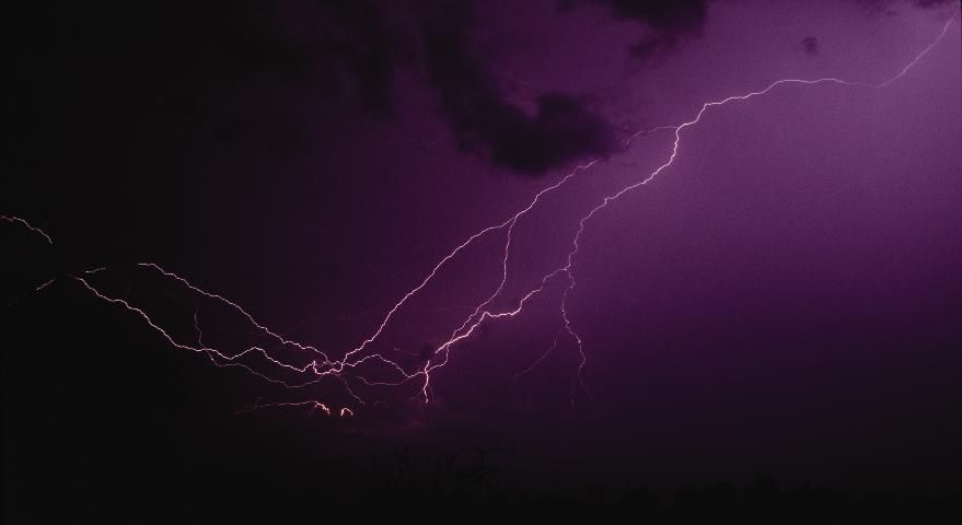 Figure 1. Lightning streaking across a sky.