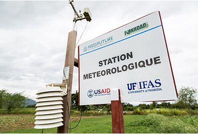 Figure 1. Example of a farm-based weather station established under an existing UF/IFAS project.
