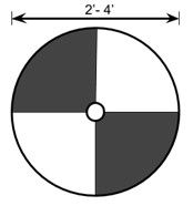 Figure 2. Schematic of a PVC/painted plywood target that can be placed at geolocation corners before every flight.