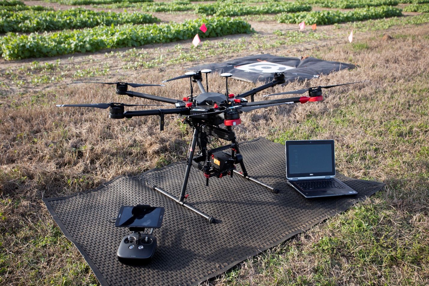 UAV equipped with a hyperspectral sensor. 