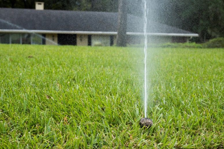 In-ground irrigation at a single-family, detached home in Florida. 