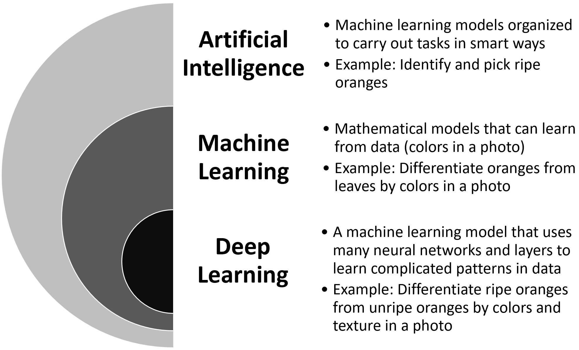 Relationship between artificial intelligence, machine learning, and deep learning. 