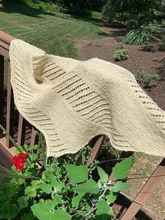Knitted shawl from Florida Cracker wool. 