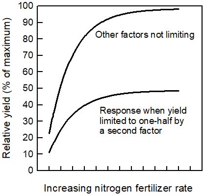 Generic response of healthy citrus yield to N fertilizer rate.