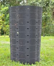 Figure 4. Lightweight plastic bin with ventilation holes for aeration and moisture control.