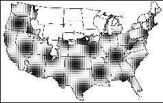 Figure 5. Shaded area represents potential planting range.