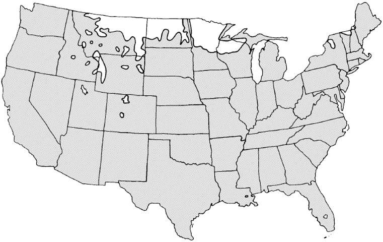 Figure 2. Shaded area represents potential planting range.