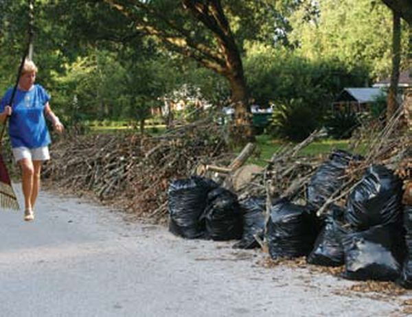 Figure 1. Homeowners can clear debris to help professionals perform their specialized work.