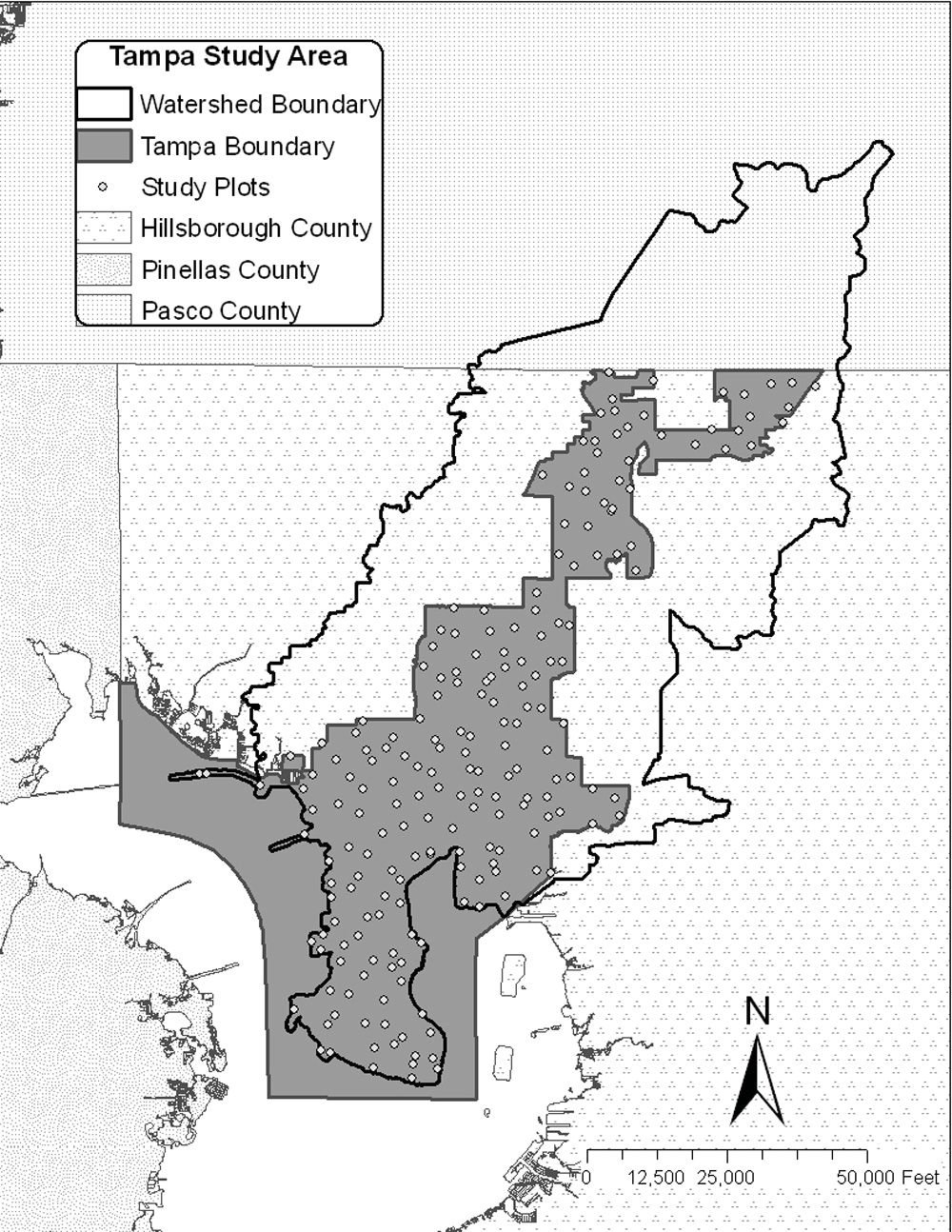 Distribution of study plots.