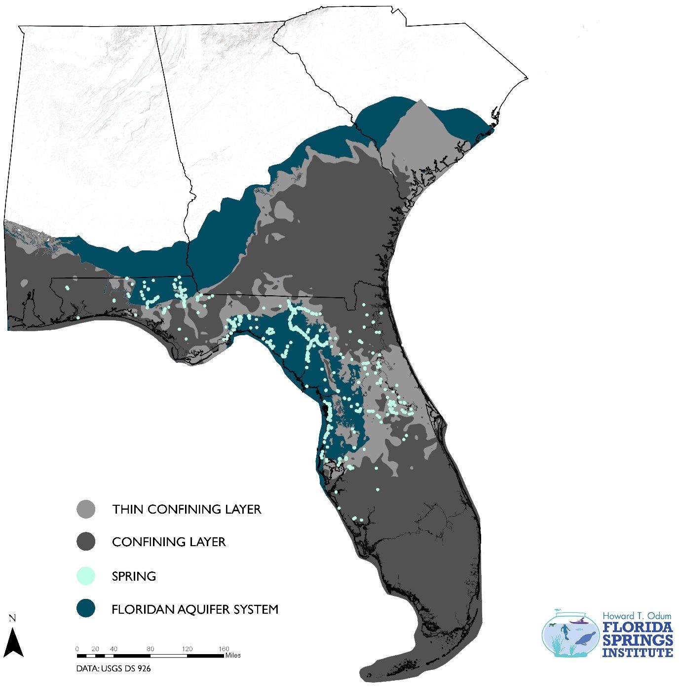 Floridan Aquafer Confinement Map. 