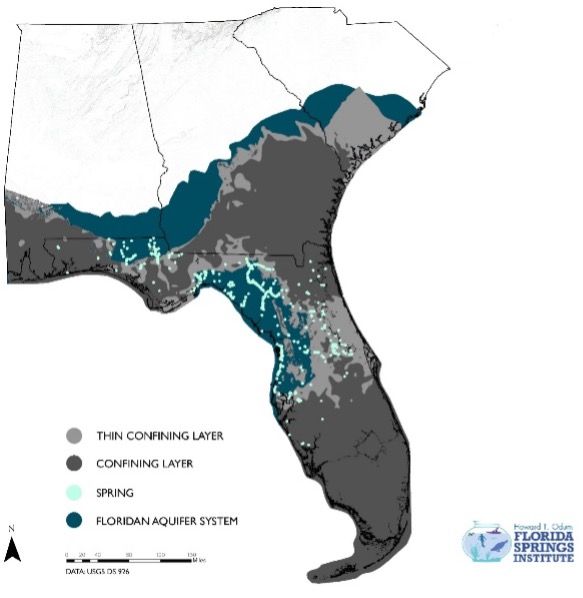 Map featured in: Marella, R.L., and Berndt, M.P. (2005) Water withdrawals and trends from the Floridan aquifer system in the southeastern United States, 1950-2000: U.S. Geological Survey Circular 1278. 
