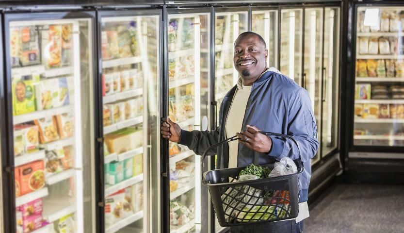 Compras de comida congelada.