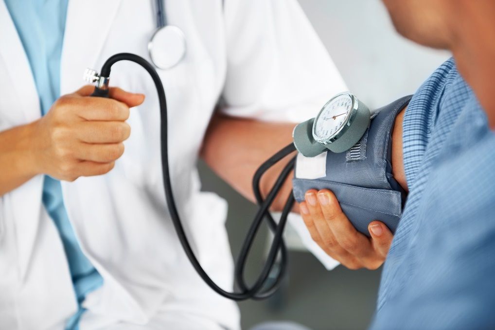 A health professional can take your blood pressure using a sphygmomanometer (sfig-mo-ma-nom-eter).