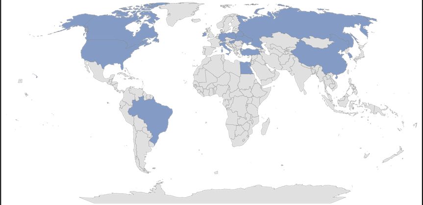 World distribution of Tarsonemus confuses.