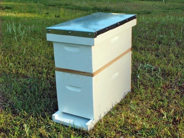 Figure 1. A five-frame nuc. Five-frame nucs are the most popular nucs. Beekeepers can find screened bottom boards, queen excluders, telescoping covers, supers, etc. for use with these nucs.