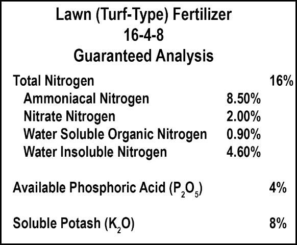 Figure 1. Example of a fertilizer label.