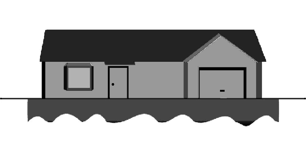 Figure 8. Depiction of a termiticide barrier under a home.