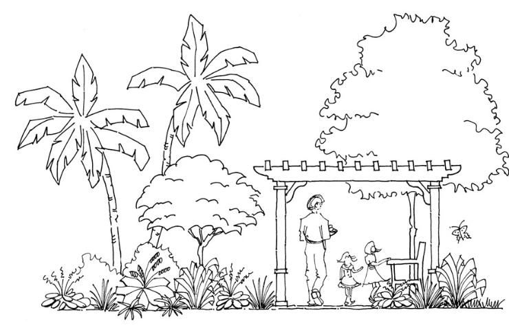 Figure 11. Proportion in plants and hardscape.