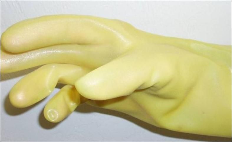 Figure 15. Polyvinyl chloride gloves.