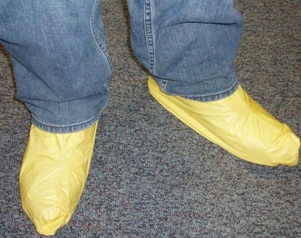 Figure 16. Shoe covers designed for use while handling pesticides.