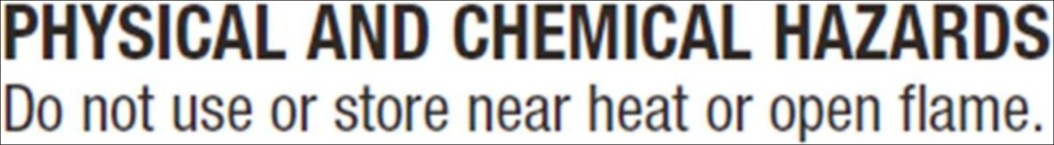 Figure 1. A typical statement of physical and chemical hazards from the label of a flammable pesticide.