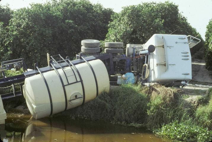 Figure 2. A large spill into a canal is especially serious.