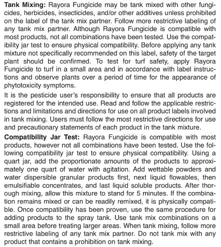 Example of tank compatibility information found on product label. 