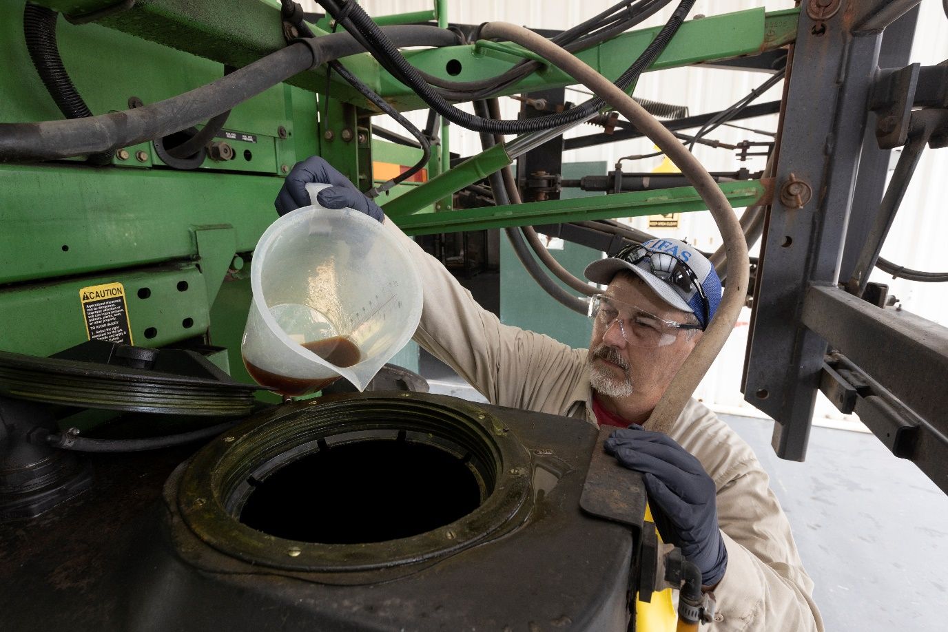 Mixing products requires proper PPE and the proper mix order. 