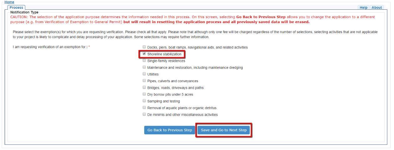 Sample page 6 of the Request for Verification of Exemption