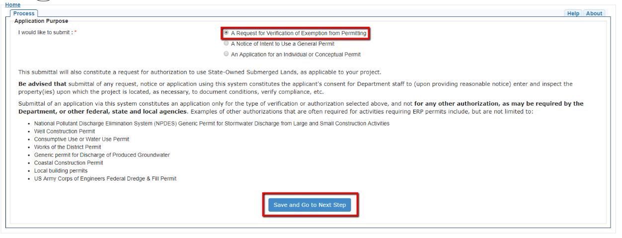 Sample page 6 of the Request for Verification of Exemption