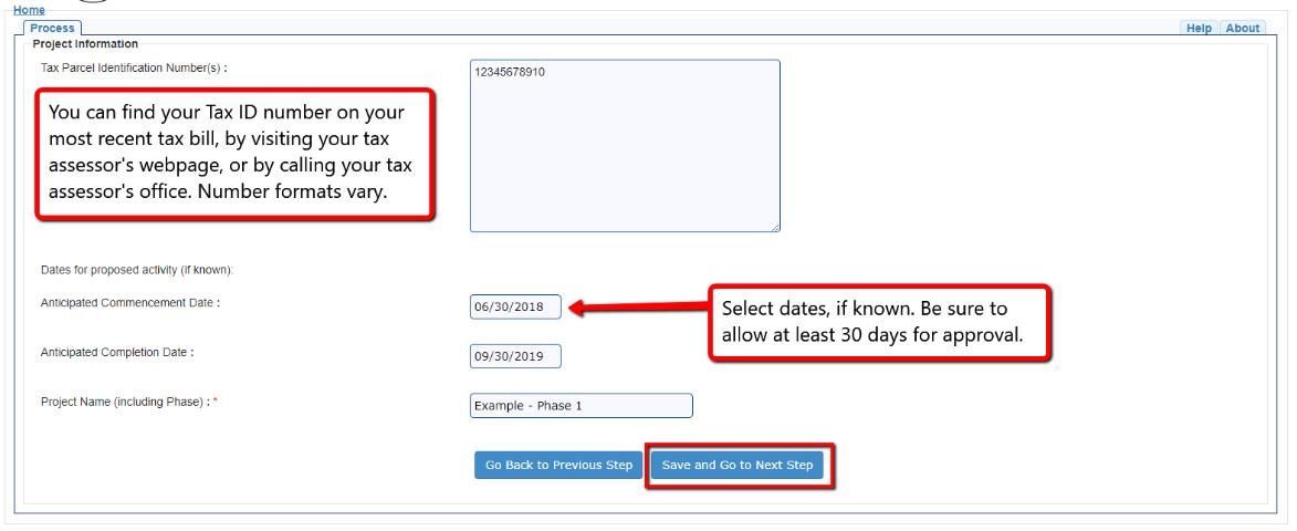 Sample page 6 of the Request for Verification of Exemption