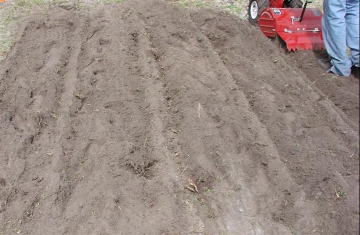 Figure 3. Shallow tillage using a roto-tiller can break up compaction that exists within approximately the top 6 inches of soil.