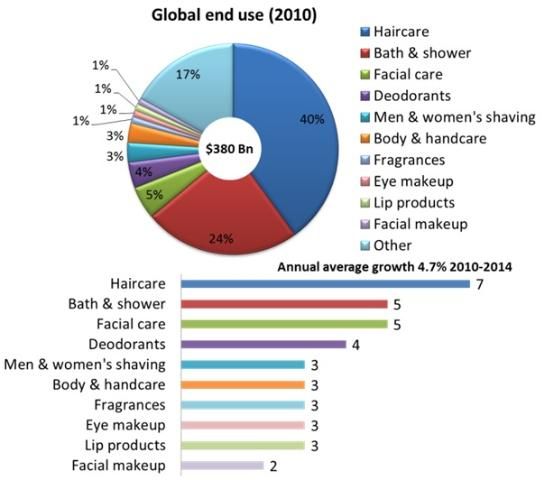 Figure 4. Total global sales of personal care products in 2010